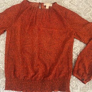 Michael Kors orange shirt size small